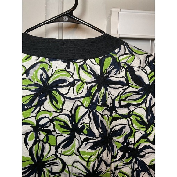 Trenz by‎ Lauren G Blazer Floral Print Open Front Ruched Sleeve Jacket 2X - Picture 9 of 13